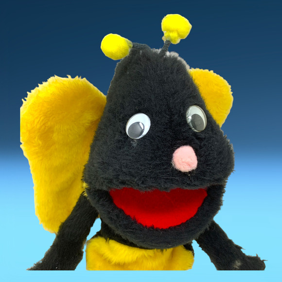 Vintage 1984 One Way Street Bumblebee Bee Custom Hand Puppet Sesame Street Style - Picture 2 of 8